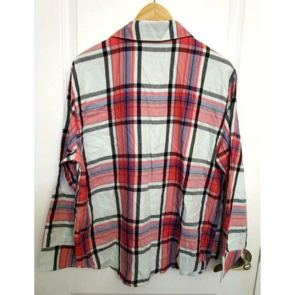 Victoria's Secret Large Pajama Top/Chemise/Shirt Plaid Soft - Multicolor NWOTag - Picture 7 of 12